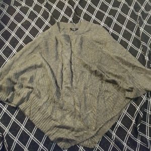 Daisy Fuentes cable knit poncho with cuffs